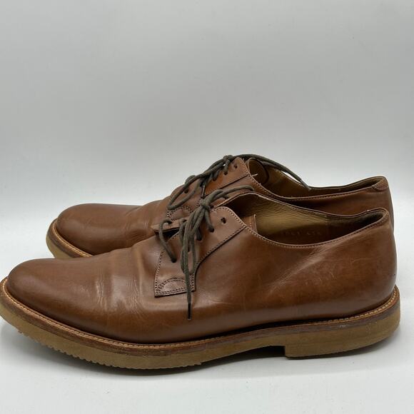 DRIES VAN NOTEN Leather Lace Up Derby Oxfords Tan Brown Sz 43.5/US 10.5 $1240 main image 6